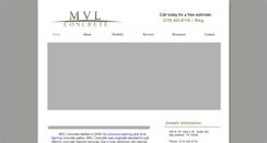 Desktop Screenshot of mvlconcrete.com