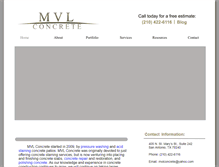 Tablet Screenshot of mvlconcrete.com
